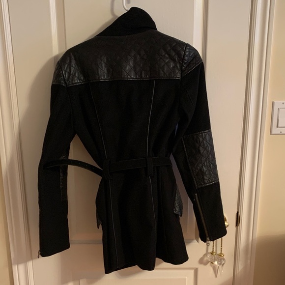 Danier Black Quilted Trench Coat - Picture 2 of 7